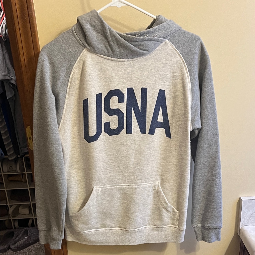 Oura Gray And White Usna Hoodie